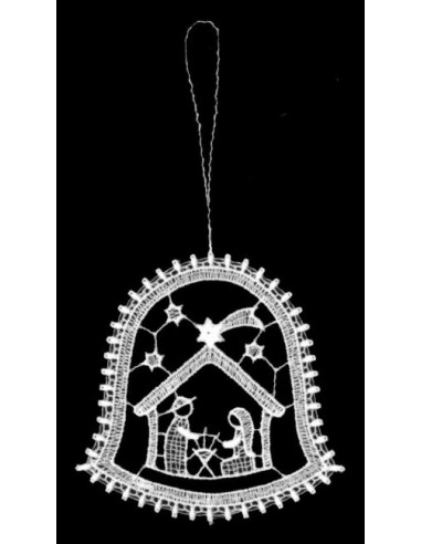 Lace hanger Bell with nativity