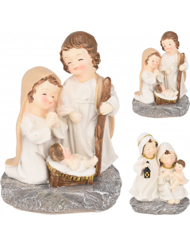 Polyresin Holy Family Creme 9x7,5x11,3cm