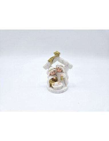 Nativity Holy Family white 8cm