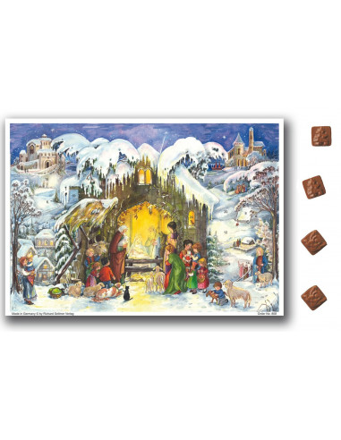 Adventscalendar with 75g Milk Chocolate