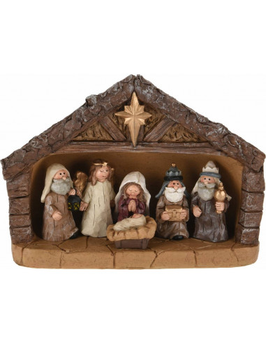 Nativity Stable 7 Pieces 18 cm