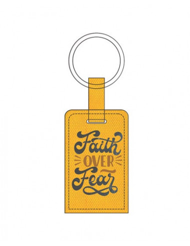 Luxleather keyring Faith over fear