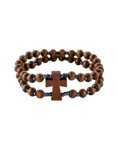 Wood Cross Bracelet