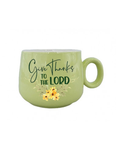 Ceramic Mug Give thanks to the Lord