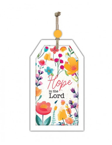 Wooden hangtag Hope in the Lord 17x10cm