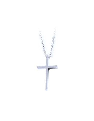 Necklace Cross silver stainless steel