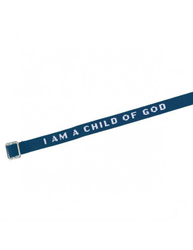 Geweven armband Blauw I am a child of Go