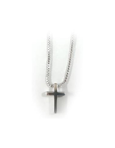 Necklace Cross Silver titanium steel