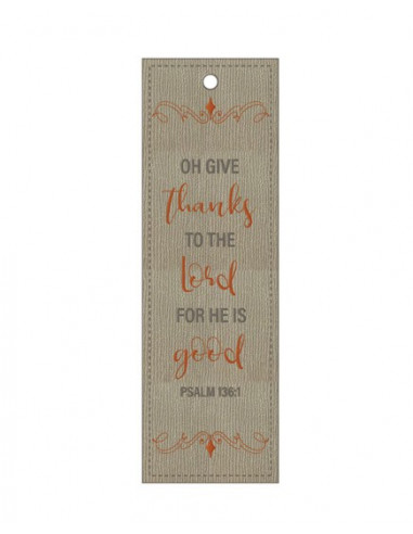 Luxleather bookmark Give thanks