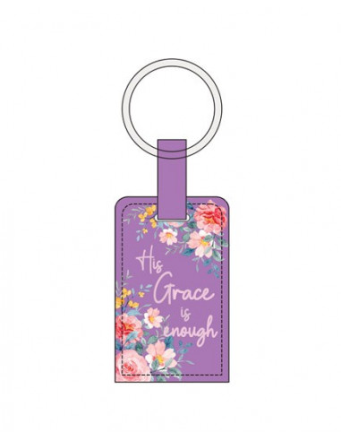 Luxleather keyring His grace is enough