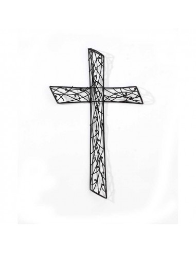 Wired open metal cross 53cm