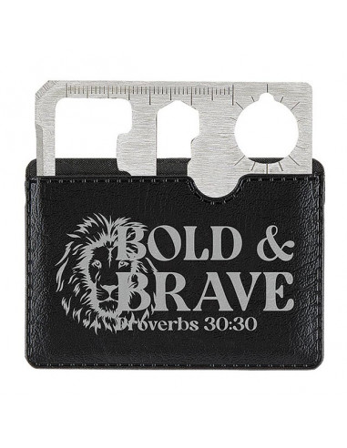 Wallet multi Tool Be brave Proverbs 30:3