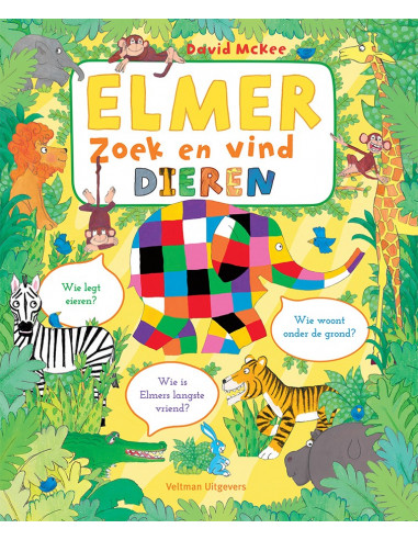 Elmer zoek en vind - dieren