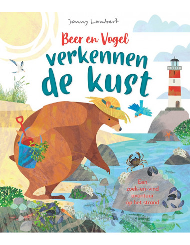 Beer en vogel verkennen de kust