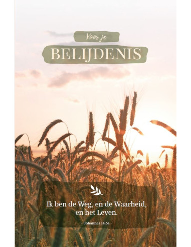 Wenskaart Voor je Belijdenis