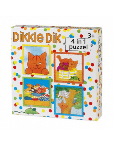 Dikkie Dik 4in1 puzzel wit (4+6+9+16)