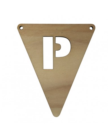 Houten Vlagletter P