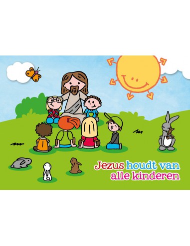 Kaart Jezus houdt van alle kinderen