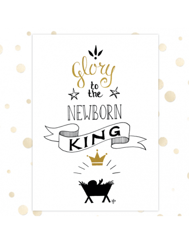 Poster glory to the newborn King