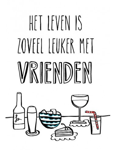 Wenskaart het leven is zoveel leuker met