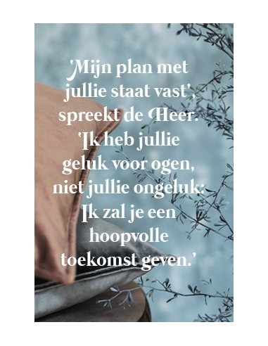 Wenskaart mijn plan met jullie