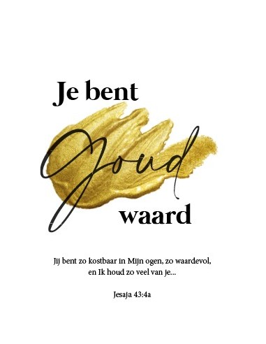 Wenskaart je bent goud waard