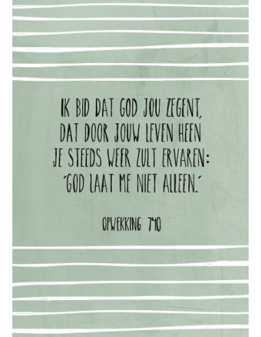 Wenskaart ik bid dat God jou zegent