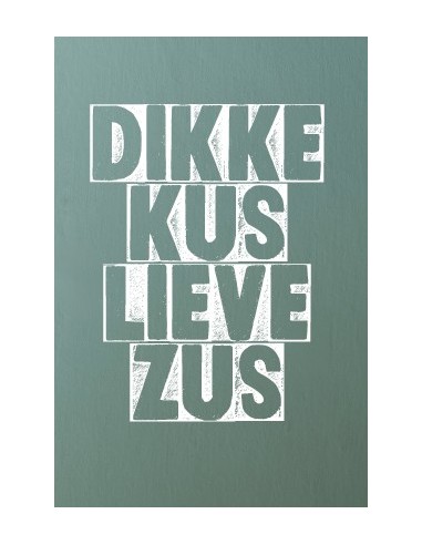 Wenskaart dikke kus lieve zus