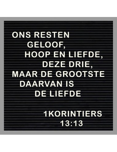 Kaart geloof hoop en liefde