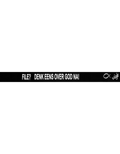 Sticker visje file Denk eens over God na