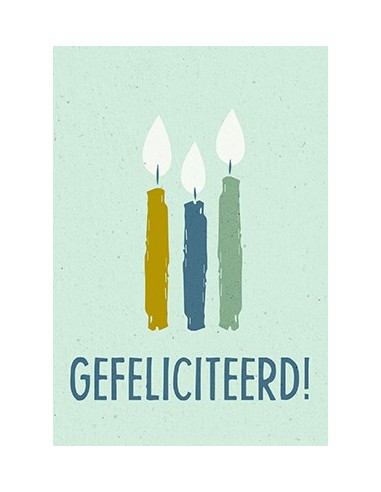 Wenskaart gefeliciteerd