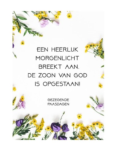 Gezegende paasdagen lentebloemen