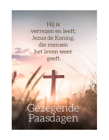 Gezegende paasdagen Hij is verrezen