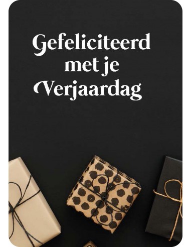 Minikaart gefeliciteerd met je verjaarda