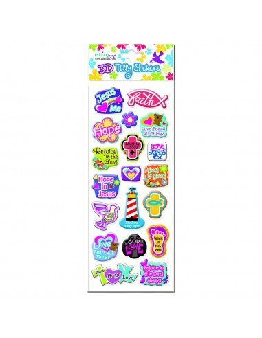 Puffy stickers mixed icons