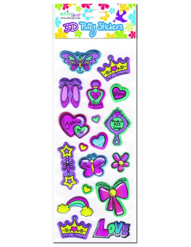 Puffy stickers princess